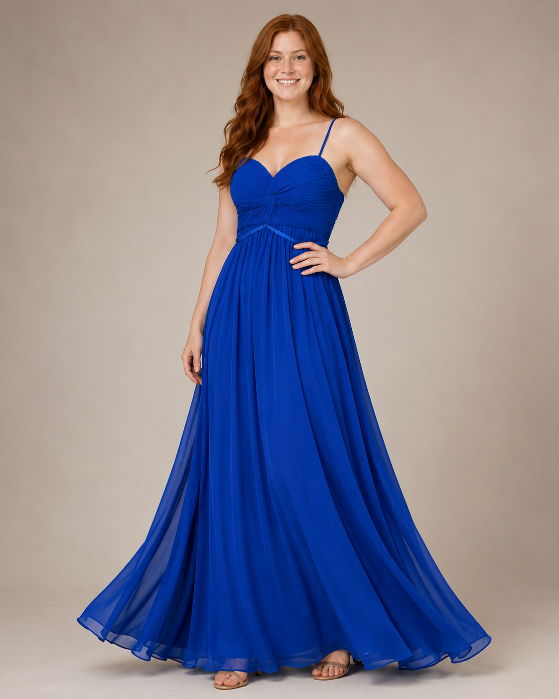 Royal Blue Chiffon Sweetheart — Royal Blue dress, size 10